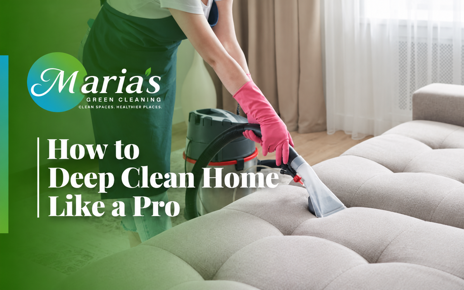 A room being deep cleaned with professional tools.