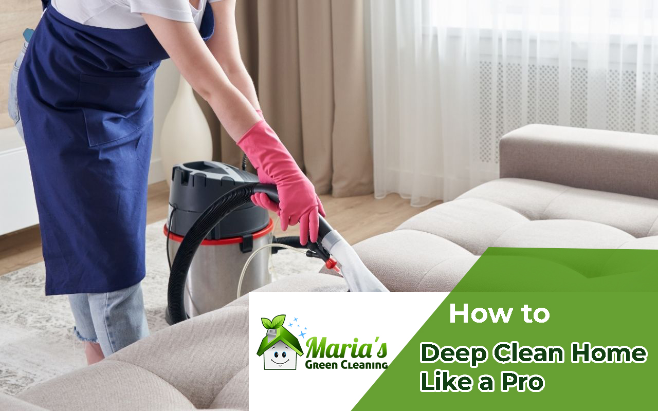 A room being deep cleaned with professional tools.