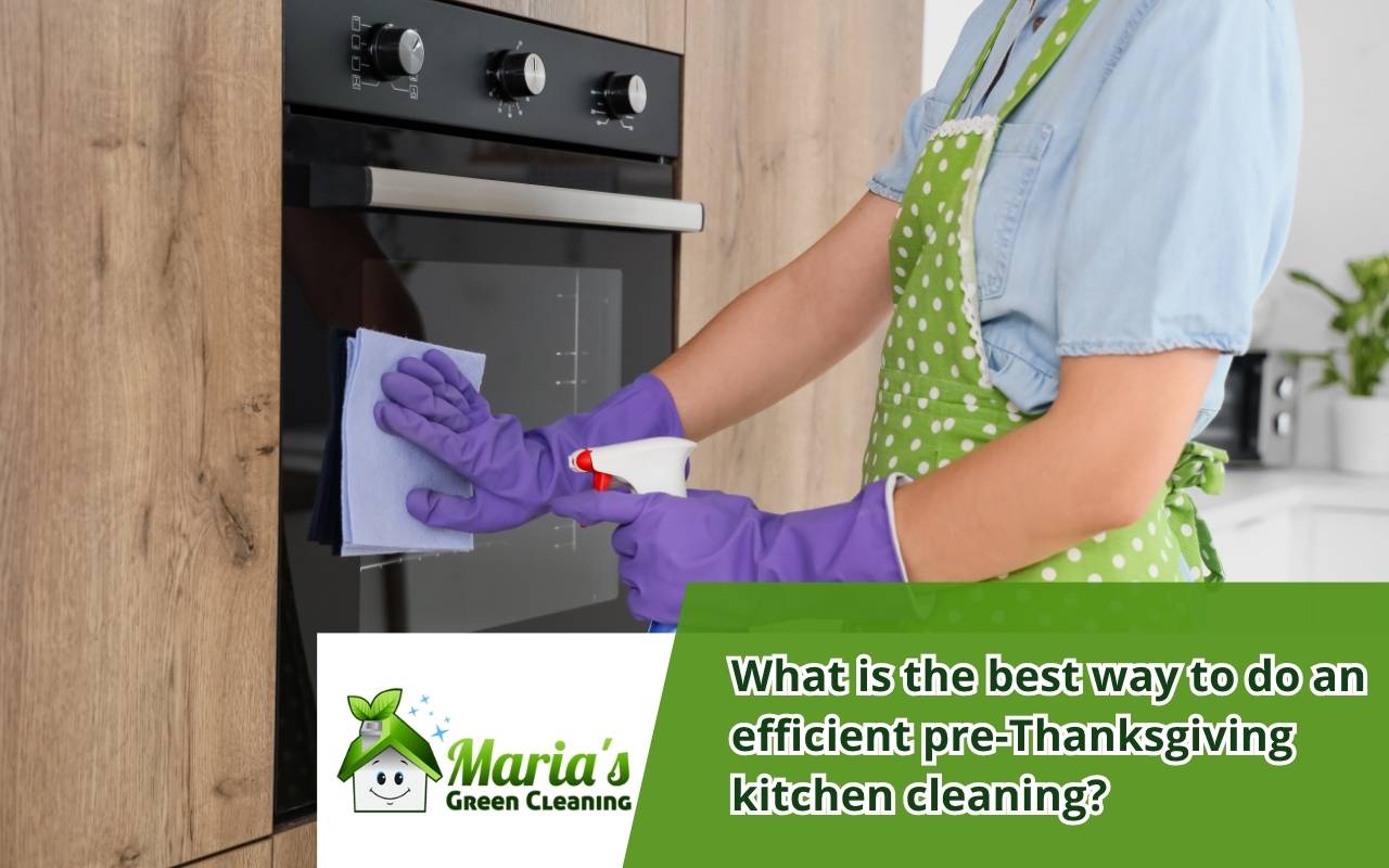 Oven cleaning process as part of Pre-Thanksgiving kitchen cleaning