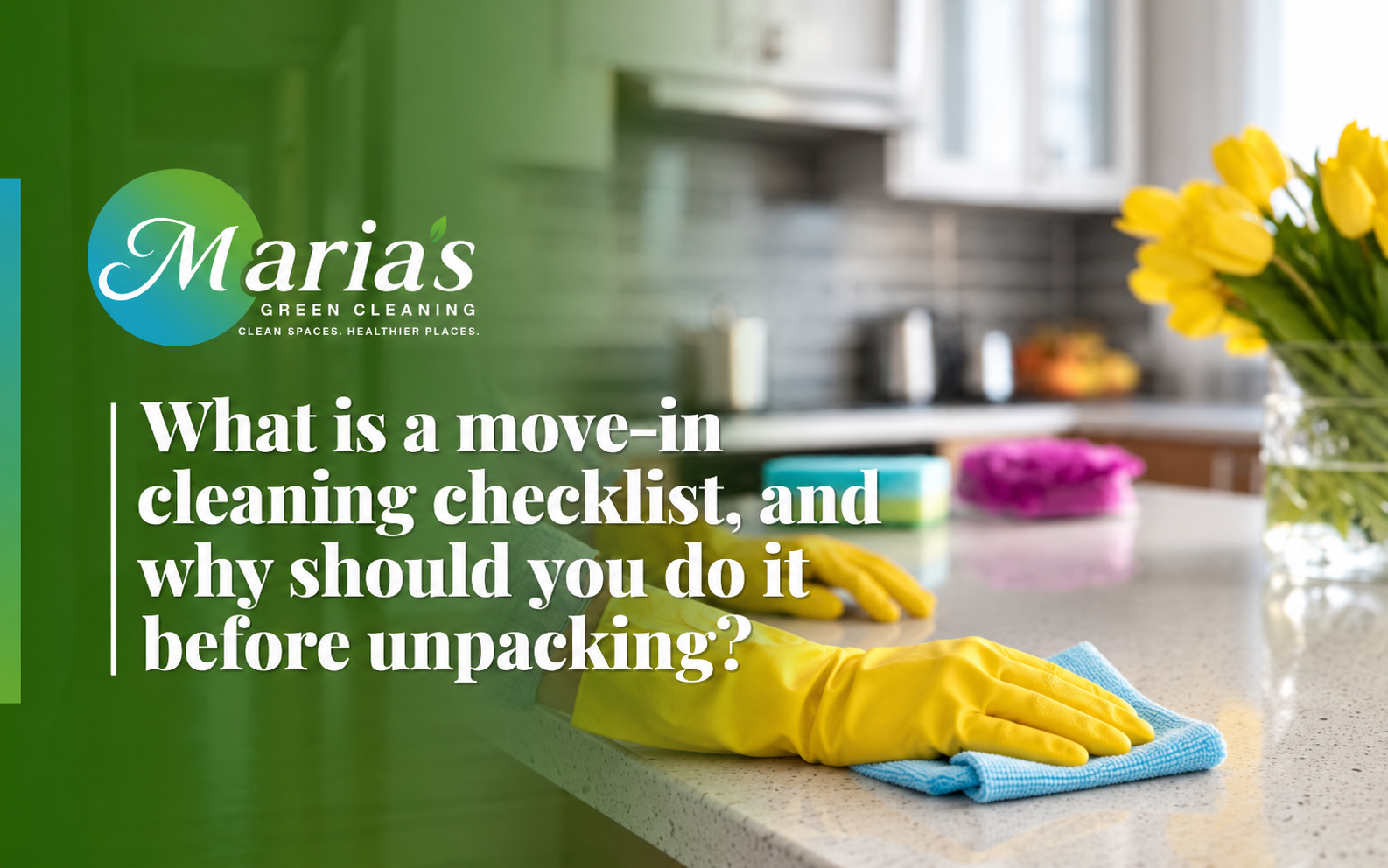 Move-in cleaning checklist for cleaning a kitchen before unpacking