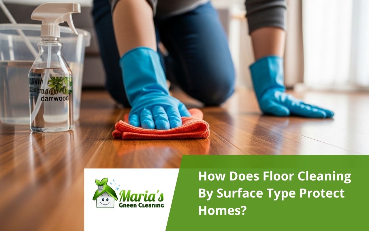 Floor cleaning by surface type for tile and laminate floors